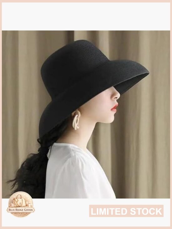 Wide Brim Straw Sun Hat UPF 80+ Foldable Packable Travel Beach UV Protection main image 5